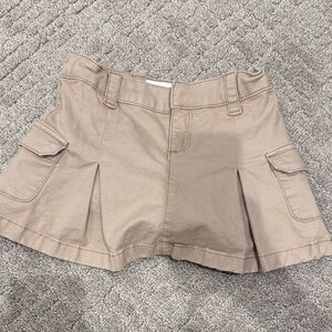 Tan Mini Skirt with Pockets